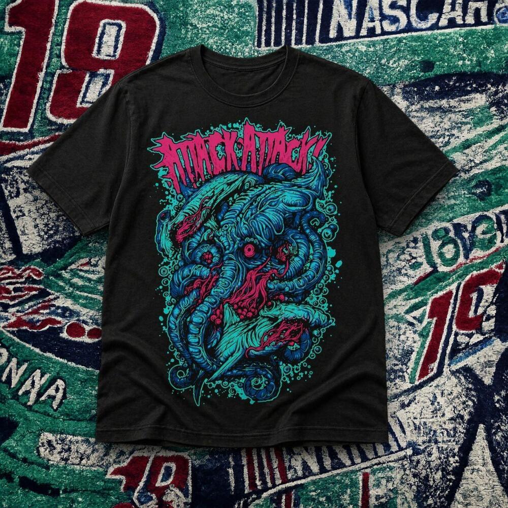 Attack Attack Monster Graphic Tee Black Unisex Shirt